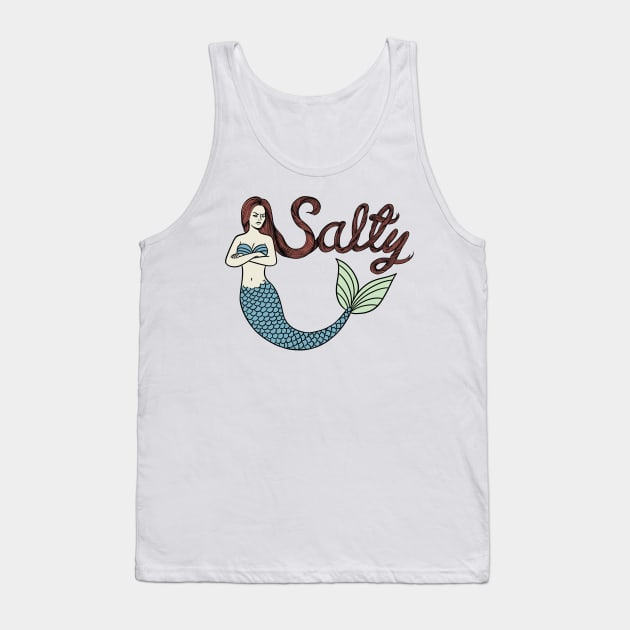 Mermaid Salty Tank Top by coffeeman